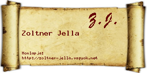 Zoltner Jella névjegykártya